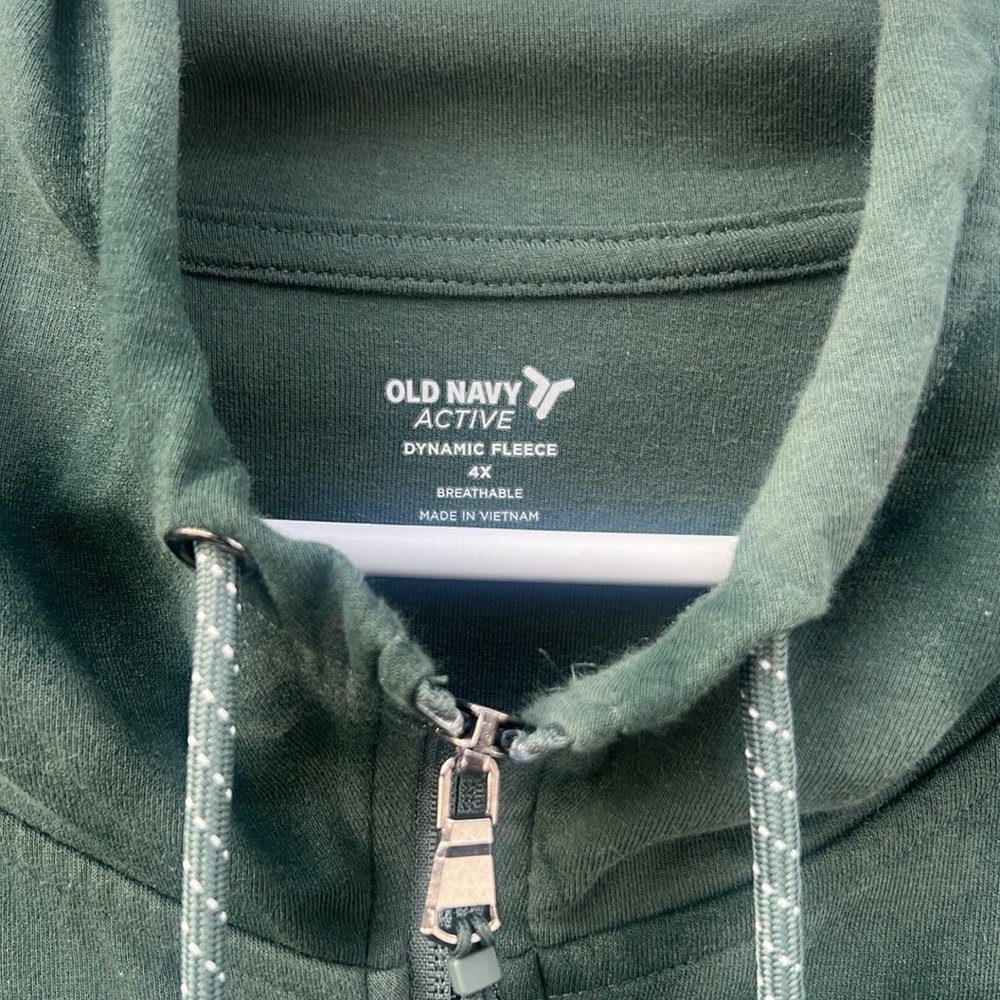 Old Navy Women Active Dynamic Full Zip Fleece Hooded Jacket ~Women’s Size 4X - Picture 2 of 5